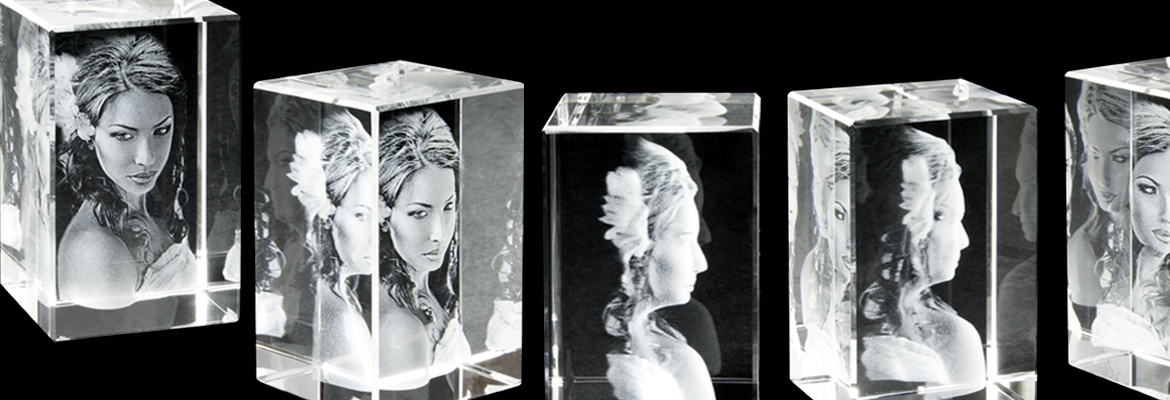 Umwandlung 2D Foto zu eine 3D Portrait in Glas
